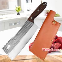 Knochen hacken Messer Hackmesser Fleischs ch lacht Metzger Messer Gebrauchs messer Hands chmiede Klinge Holzgriff schwere Küchenmesser