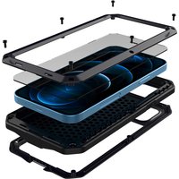 Metal Aluminum Armor doom Shockproof Case for iPhone 14 13 11 12 Pro XS MAX mini SE XR X 6 6S 7 8 Plus Outdoor Military Cover