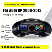 WOWUSEFUL Virtuelles Cockpit-Dashboard für Audi A3 8P Baujahr 2008-2013, Digitaler Tachometer, Instrumententafel