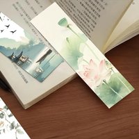 64pcs, Ink Flower Bookmarks, Practical and durable DIY reading markers, perfect for students, teachers and book lovers