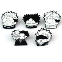 5-6pcs/Set Anime Jujutsu Kaisen Collection Enamel Pins Custom Cartoon Character Brooch Lapel Badge Cute Jewelry Gift for Fans
