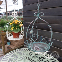 2-pack iron flower stand hanging basket indoor simple balcony rack outdoor garden courtyard succulent flower pot rack