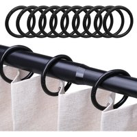 40Pcs Open Curtain Rings 50mm Curtain Rings Round Rings Shower Curtain Clips Metal Clips for Curtains Rods Bathroom Accessories