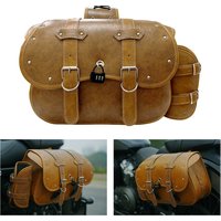 Motorcycle Rear Seat Hanging Bag, Outdoor Equipment Bag, PU Side Hanging Bag 2pcs, Multi functional Tool Kit