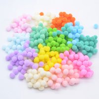 200Pcs 8mm Colorful Candy Multicolor Plush Ball for DIY Hat Shoes Cloth Toy Accessories Crafts Baby Headwear Bow Decor