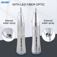 Deasin Dental 1:1 Straight Handpiece Inner Water Low Speed Handpiece LED Optical Fiber dental implant tools