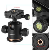BEIKE BK-03 Camera Tripod Ball Head Ballhead with Quick Release Plate 1/4" Screw BK-03 Ball Head Photography Quick release plate