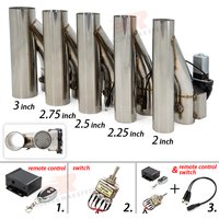 Stainless Steel Y Pipe Single Valve Electric Exhaust E-Cutout ON/OFF Valve With Remote Or Switch Controller