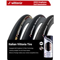 VITTORIA CORSA Rubino Road Bike Tire - Graphene Compound Folding Clincher with Tan Sidewall, for Racing