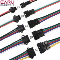 2Pin 3Pin 4Pin 5Pin 6Pin led Connector Male/female JST SM 2 3 4 5 6Pin Plug Connector Wire Cable for Led Strip Light Lamp Driver