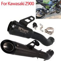 Motorcycle Exhaust System For KAWASAKI Z900 Modified Muffler 2017-2025 Escape Moto Muffler Pipe System Glossy Black