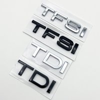 Emblema Trasero 3D Cromado Negro Brillante ABS TDI TFSI para Audi A1 A3 A4 A5 A6 A6L A7 A8 S3 S6 Q3 Q5 Q7 TT S RS