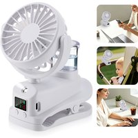 Rechargeable Desktop Fan Portable Clip Fan Wireless Ceiling Electric Fan Mini Spray Mister Humidifier Fan 360° Rotating Clip Fan