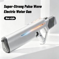 Sci-Fi New Electric Water Gun Auto-Suction RGB LED Light 10M Range Waterproof Design Summer Pool Beach Toy Ffor Adults & Kids