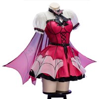 New Draculaura Cosplay Costumes Women Lolita Short Sleeve Cape Dress Suit Anime Vampire Uniform Halloween Carnival Party Clothes