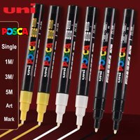 Posca 1pcs Acrylic Marker Professional Water-based Non-toxic Drawing Colors Pen, Art Student Artist Graffiti Japanese Stationery