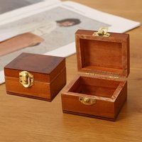1:12 Vintage Mini Wooden Suitcase Storage Box Model Dollhouse Furniture Decoration Dolls House Home Accessories