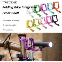 RECEVE Folding Bike Front Shelf Mount 3 Hole with Light Holder Bicycle Pig Nose Pad BMX Front Bag Carrier Block For Brompton