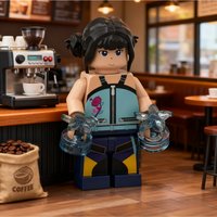 KPOP Demon Hunters Cartoon Doll Building Blocks Kawaii Mini Action Figure Head Assembly Toys Educational Toys for Kids Gift