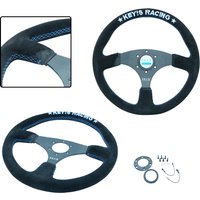 KEYS Racing 14 Inch 350MM Flat Suede Racing Wheel Game Steering Wheel Modification Accessory