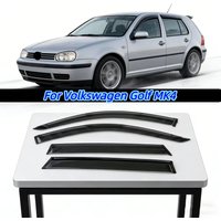 Owiewki szyb bocznych (deflektory przeciwdeszczowe) wytrzymałe, przydymione PC do Volkswagen Golf MK4