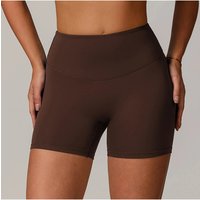 AliExpress BIANHUI High-Waist Hip-Lifting Yoga Shorts Nude Feel Tight-Fit Women's Cycling Shorts Slimming Fitness Running Woman Clothing