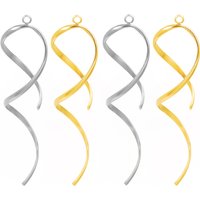 6pcs Minimally Curved Lines Vintage Stainless Steel Charms For Jewelry Making Supplies Handmade Earrings Necklace Pendant Charm