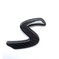Brand New Carbon Fiber Material S Badge Front Grill Logo Matt Glossy Forged Normal Emblem For Mini Cooper F56 F55 F54 F60 F57