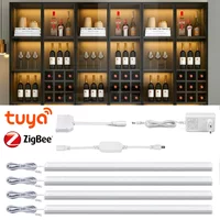 Smart Zigbee Cabinet Lighting 12V Tuya Dimmable Under Cabinet Lamp 12V 30CM 40CM 50CM LED Bar Light for Closet Wardrobe Lighting