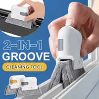 2-in-1 Window Cleaning Brush Windowsill Groove Deadend Cabinet Crevice Brush Removable Household Multifunctional Cleaning Tools