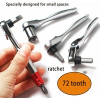 1/4 Inch Double-Ended 72-T Mini Ratchet & Bit Driver Quick-Release Socket Wrench Portable Repair Tool for Sockets & Bits