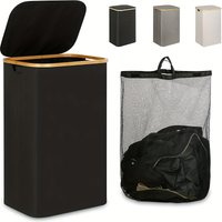 Laundry basket with raised capacity, lid, removable inner bag, suitable for storage tissue in dormitory bedroom bathroom