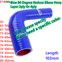 Blue 90 Degree Reduce Elbow General Silicone Hose ID 70mm 74mm 75mm 76mm 79mm 80mm 83mm 85mm 100mm Coolant Intercooler Pipe Tube