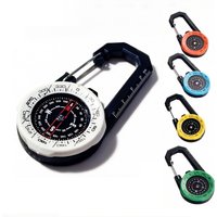 Portable Luminous Compass Carabiner Mini Survival Directional Tool for Outdoor Hiking Camping Mountaineering Survival Kids Gift