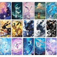 Pocket Monsters Credit Card Skin Sticker PKM Eevee Matte Stickers Suitable for Decorating VISA JCB MasterCard and Other IC Card