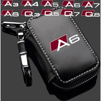 Leather Car Key Case Key Full Cover for Audi A3 8P 8V A4 B8 B6 B7 B9 B5 A6 C6 C7 C5 Q5 A5 Q7 A1 A7 A8 Q3 TT 8L Q2 Q7 Q8 S1 S3 8X