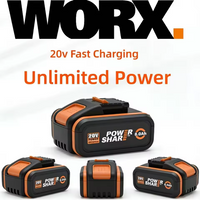 WORX Original 20V 8.0Ah Li-ion Battery WA3553 WA3551 WA3553.1 WA3570 – Universal PowerShare for All WORX Cordless ToolsWORX