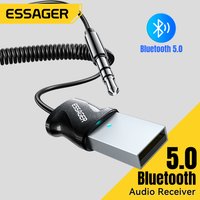 Essager Bluetooth 5.0 Audio Receiver Dongle USB To 3.5mm Aux Audio Jack Car Audio Aux For Car Speakers Stereo Wireless Receiver