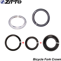 ZTTO 2IN1 Bicycle Fork Crown Race Adapter,52/55/56mm Tapered Frame to 28.6mm Straight Steerer MTB Headset Bottom Stop Converter
