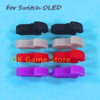 1Pair For Nintend Switch OLED Feet Pads Silicon Rubber Pad For NS OLED Host Anti-skid Rubber Plug Cover Game Console Replacement