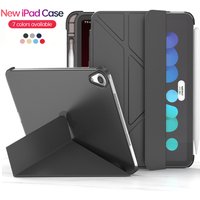 For iPad A19 12th 11th 11 10th Cover iPad 5/6/7/8/9th Gen 10.9 10.2 Air mini Pro 11 13 Case with Pencil Holder Multi-Angle Stand