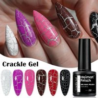7ml Crackle Gel Nail Polish Hybrid Natural Dry DIY Nail Art Cracking Gel Polish Semi Permanent Soak Off Varnish Design