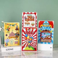 10/50Pcs Carnival Candy Bags Cookie Snacks Bags Popcorn Treat Bags for Circus Carnival Birthday Party Favor Baby Shower Decor