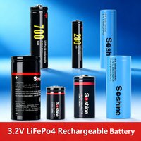 Soshine 3.2V LiFePo4 Rechargeable Battery for 18650 1800mah 14500 700mah CR123 550mah CR2 300mah 32700 6000mah 26650 10440