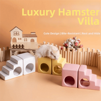 Cooling Ceramic Hamster Hideout Smooth Non-Slip Small Pet Climbing Ladder Bite Resistant Pet Stairs Cooling Nest For Hamster