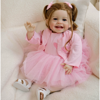 New Realistic Newborn Baby Doll Reborn Soft Silicone Doll Mila That Look Real Toddler Girl Lifelike Best Christmas surprice Gift