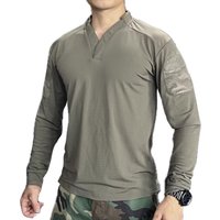 Velocity Style Rugby Shirt Quick Dry Tactical Long Sleeve T-shirt CAG Love Ranger Green