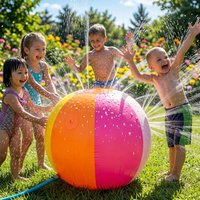 Summer Funny 75CM Inflatable Water Spray Ball Outdoor Sprinkler Splash Toy Kids Garden Lawn Backyard Swimming Play Toys for Kids