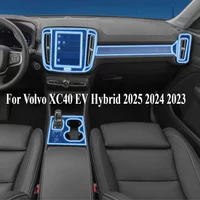 For Volvo XC40 EV Hybrid 2025 2024 Interior Accessories Film Transparent TPU Gear Panel Center Console PPF Protection Sticker
