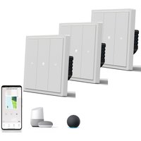 BSEED Zigbee Shutter Switches Smart Mechanical Large Button Curtain Switch Zigbee Click Switches Wall Smart TUYA Roller White